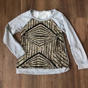 4/$20🌸 Gold Sequin Sweatshirt